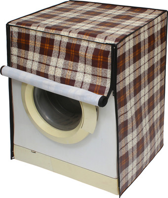 Glassiano Front Loading Washing Machine  Cover(Width: 66.04 cm, Brown)