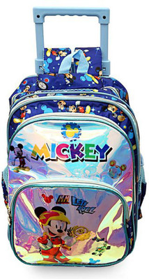 POLO CLASS Blue Mickey Mouse printed School Bag Trolley 23 L Trolley Backpack(Blue)