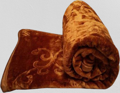 GKM Floral Double Mink Blanket for  Heavy Winter(Polyester, Multicolor)