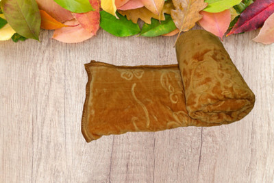 SIMAM Self Design Double Mink Blanket for  Mild Winter(Polyester, Gold)