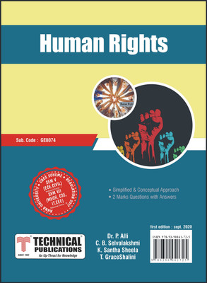 Human Rights for BE Anna University R17 CBCS (SEM VII - COMMON - Prof. Elec.-III - GE8074)(Paperback, Dr. P. Alli, C. B. Selvalakshmi, K. Santha Sheela, T. GraceShalini)