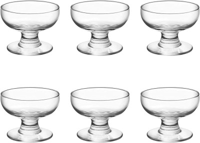 TREO Glass Dessert Bowl(Pack of 6, Clear)