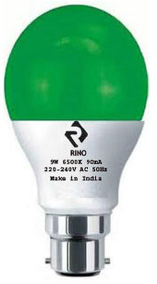 rino 9 W Basic Standard B22 LED Bulb(Green)