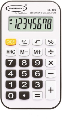 BAMBALIO 8 Digits BL-100 Black Portable pocket calculator 3 years warranty Basic  Calculator(8 Digit)