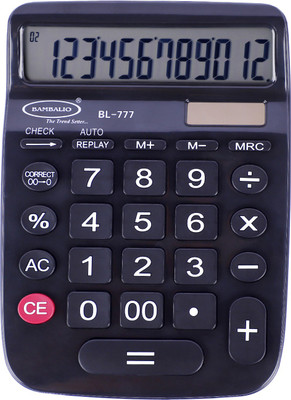 BAMBALIO BL-777 112 Steps Check & Correct 3 Years Warranty Basic  Calculator(12 Digit)