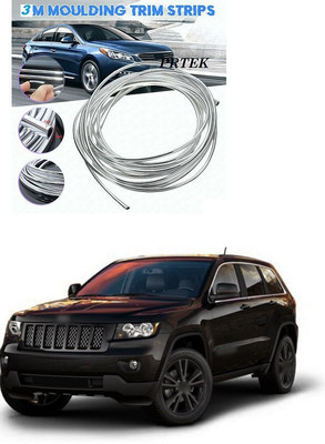 PRTEK Chrome Sticky Car Door Edge Scratch Guard Trim Molding Protector Cover U Shape Air Vent Edge Decoration(3 METER) a194 Matte, Glossy, Chrome Hyundai Tucson Front Garnish
