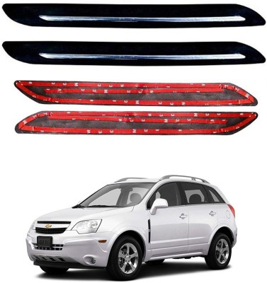 Oshotto Rubber Car Bumper Guard(Black, Pack of 4, Chevrolet, Captiva)