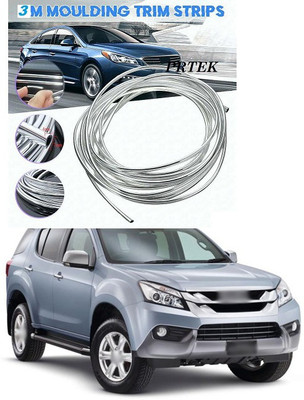 PRTEK Chrome Sticky Car Door Edge Scratch Guard Trim Molding Protector Cover U Shape Air Vent Edge Decoration(3 METER) a193 Matte, Glossy, Chrome Hyundai Tucson Front Garnish