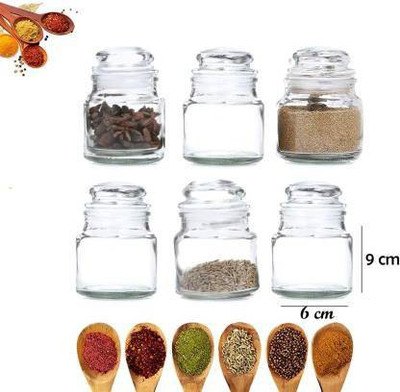 DEVDOX Glass Bread Container  - 100 ml(Pack of 6, Clear)