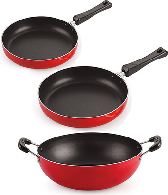 NIRLON FP10_FP13_KD10_________ Non-Stick Coated Cookware Set(PTFE (Non-stick), Aluminium, 3 - Piece)