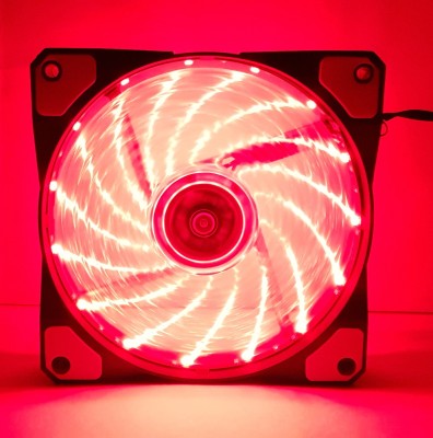 NUBWO NFT-100 RED COLOUR LED FAN 120MM Cooler(Red)