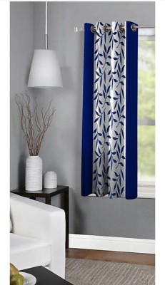 Flipkart SmartBuy 153 cm (5 ft) Polyester Window Curtain Single Curtain(Floral, Blue1, White)