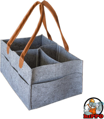 Hippo Diaper Caddy Rectangle(Grey)