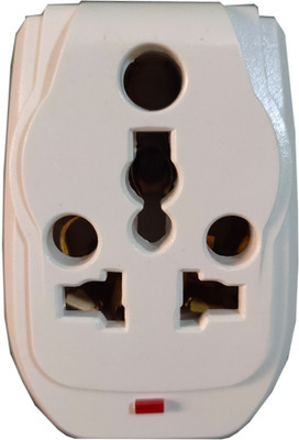 Hiru 3 Pin Universal Multiplug Socket Light to Power Three Pin Plug Light to Power 3 Pin Universal Multiplug Three Pin Plug(White)