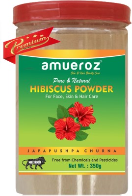 Amueroz Pure and Natural Hibiscus Powder for Hair Growth, Skin and Face pack(350 g)