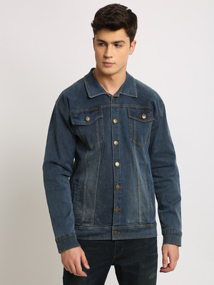 VOXATI Full Sleeve Washed Men Denim Jacket