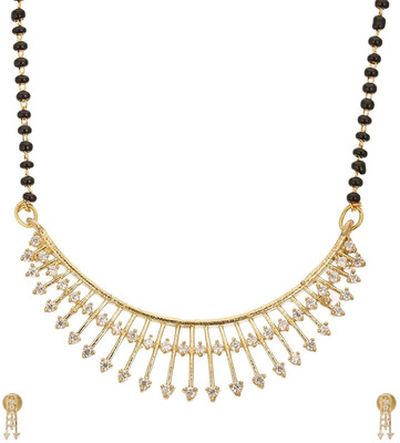 N P FASHION Brass Gold Jewellery Set(Pack of 1)