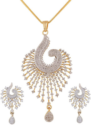 N P FASHION Brass Silver Jewellery Set(Pack of 1)