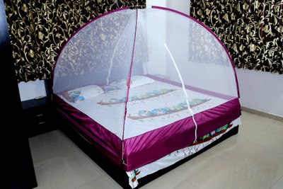 RIDDHI Polyester Adults Washable KHAKI6X6_LAVANDER Mosquito Net(Lavander, Tent)