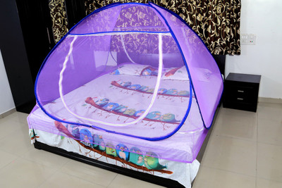 RIDDHI Polyester Adults Washable c-tent_lavander Mosquito Net(Purple, Tent)