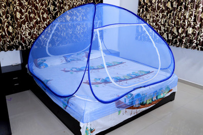 RIDDHI Polyester Adults Washable c-tent_blue Mosquito Net(Blue, Tent)