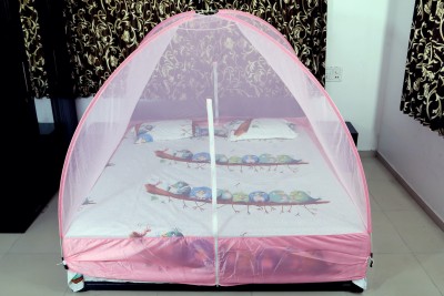 RIDDHI Polyester Adults Washable KHAKI6X6_PINK Mosquito Net(Pink, Tent)