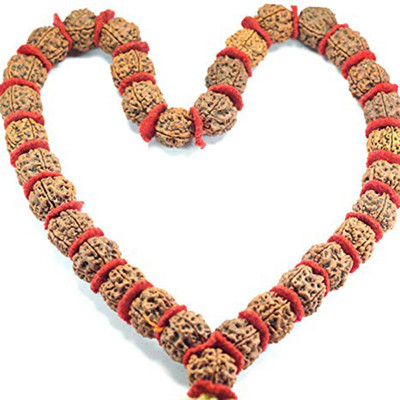 Prem Traders Prem Traders 5 Mukhi 54 Beads, Beads Size 15mm, Certified Natural Rudraksha Mala Beads Wood Necklace