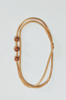 SRI SAI GOLD COVERING ONE GRAM GOLD PLATED RUBY STONE 24 INCH MOGAPPU CHAIN FOR WOMENS Ruby Gold-plated Plated Copper Chain