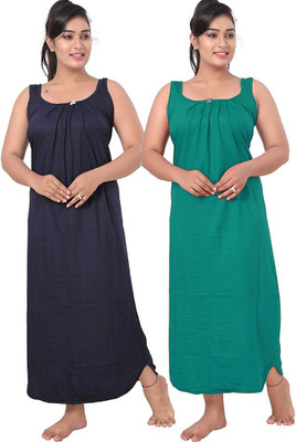 UNIQUE COLLECTONS Women Nighty Set(Dark Green, Black)
