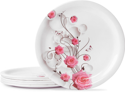 AE Maharani ELEGANT FULL PLATE 1105 Dinner Plate(Pack of 6, Microwave Safe)