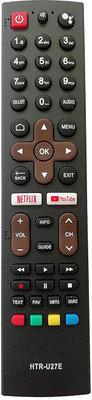 Ehop HTR-U27E LED LCD Smart TV Remote Control with Function Netflix YouTube Haier Remote Controller(Black)