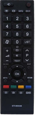 ComC Remote Control Model No CT-90336 Remote Control Compatible for LED LCD HD TV Toshiba Remote Controller(Black)