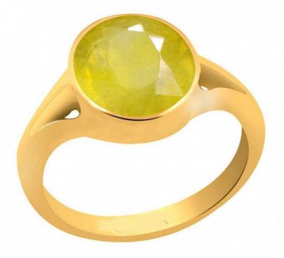 shubhmangal gems Bronze Sapphire Gold Plated Ring