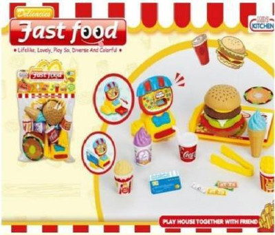 DhyeyCollection Kitchen Fast Food Pretend Play Food Set Toy For Kids