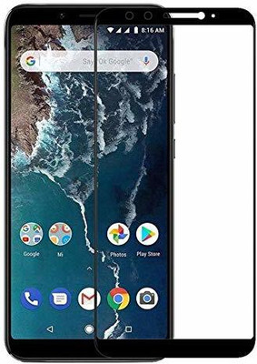KC PRODUCTS Tempered Glass Guard for Mi Redmi MI A2 [BLACK](Pack of 1)