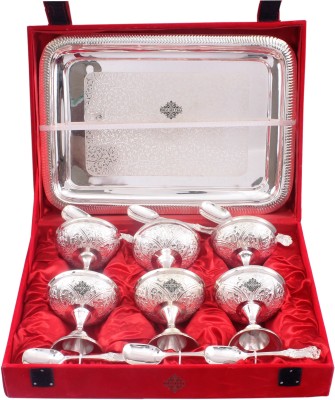 IndianArtVilla Bowl, Spoon, Tray Serving Set(Pack of 1)