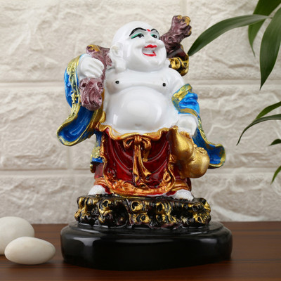 Flipkart Perfect Homes Laughing Monk Decorative Showpiece  -  19 cm(Marble, Multicolor)
