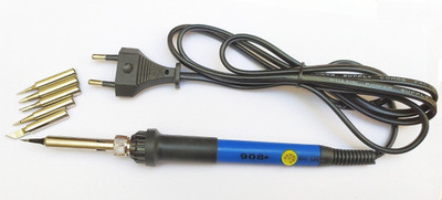 Inditrust Latest Complete Kit of 60W Soldering Iron with adjustable temp + 5X Bits of different shapes 60 W Temperature Controlled(Round Tip) Inditrust Latest Complete Kit of 60W Soldering Iron with adjustable temp + 5X Bits of different shapes 60 W Temperature Controlled(Round Tip)