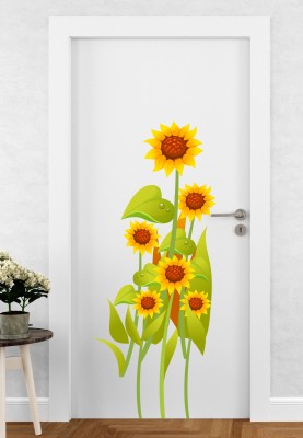 DivineDesigns 36 cm Sunflowers Self Adhesive Sticker(Pack of 1)