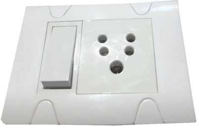 DHAKAD Electric Extension Board (1 Switches,1 Sockets) 5Ampere 1 Socket MODULAR Extension Boards (White) 1  Socket Extension Boards(White, 1 m)