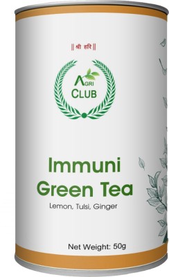 AGRI CLUB IMMUNI GREEN TEA-50gm Lemon, Tulsi, Ginger Green Tea Tin(50 g)