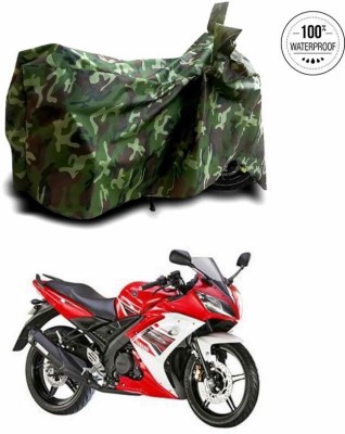 ANTHUB Waterproof Two Wheeler Cover for Yamaha(YZF R15 S, Multicolor)