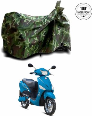 SEBONGO Waterproof Two Wheeler Cover for Hero(Electric Optima, Green)