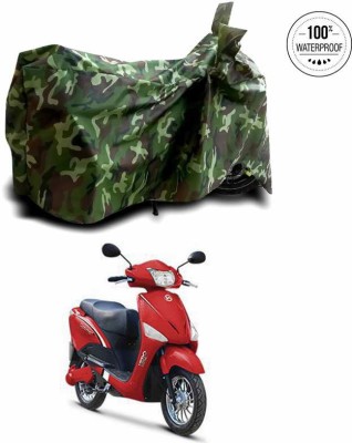 ANTHUB Waterproof Two Wheeler Cover for Hero(Electric Optima, Green)