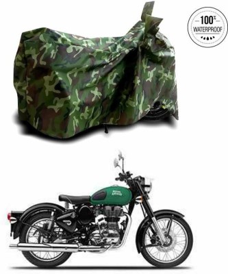 SEBONGO Waterproof Two Wheeler Cover for Royal Enfield(Classic 350, Multicolor)