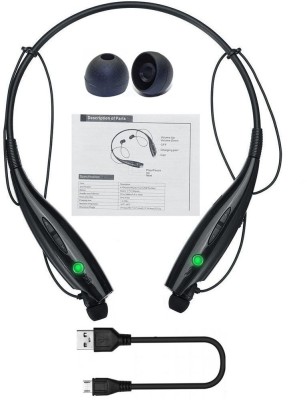 SSN Global HiFi HBS-730 3D Ultra Bass Powerful Sound Neckband Bluetooth Earphones S6 Bluetooth Headset(Black, In the Ear)