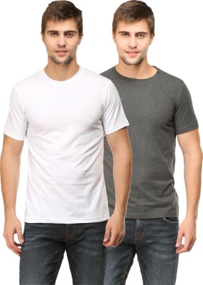 RSO Outfits Solid Men Round Neck White, Grey T-Shirt