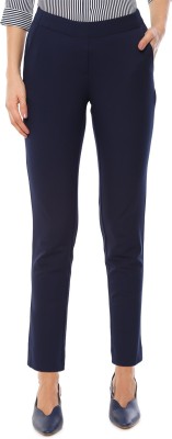 VAN HEUSEN Regular Fit Women Dark Blue Trousers