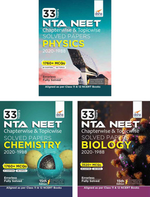 33 Years Neet Chapterwise & Topicwise Solved Papers Physics, Chemistry & Biology (2020 - 1988(English, Paperback, unknown)