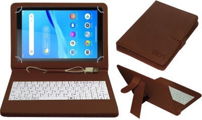 ACM Keyboard Case for Lenovo Tab M7 2nd Gen 7 inch(Brown, Cases with Holder, Pack of: 1)